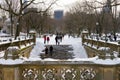 Winter Blizzard in Central Park, New York City